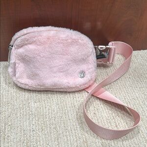lululemon athletica Pink Fuzzy Crossbody Bag